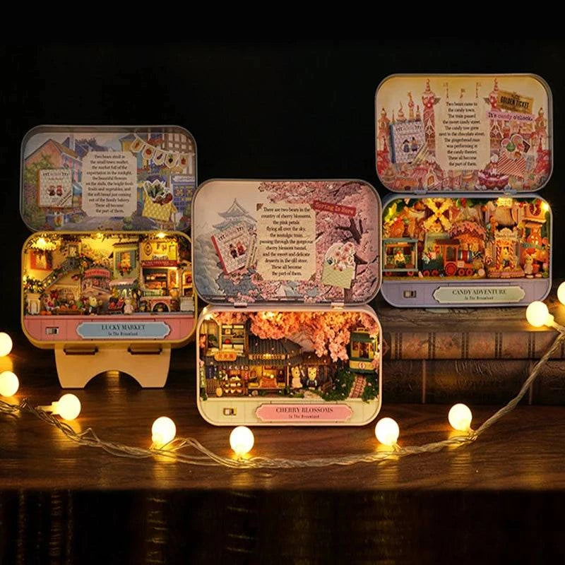 Miniature DIY Wooden Dollhouse Kit: Handcrafted Theatre Box for Creative Assembly and Play - Perfect Gift Idea - Home Fads