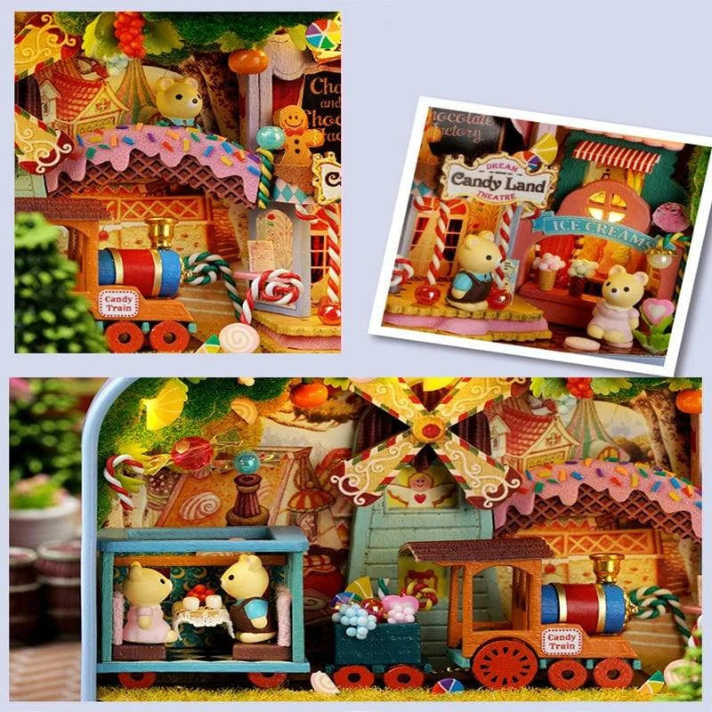 Miniature DIY Wooden Dollhouse Kit: Handcrafted Theatre Box for Creative Assembly and Play - Perfect Gift Idea - Home Fads