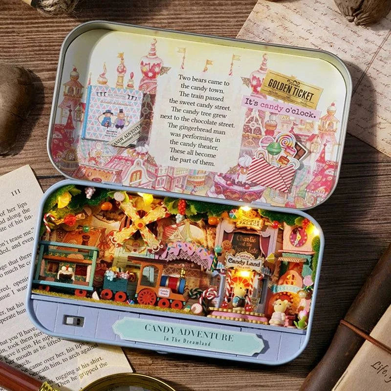 Miniature DIY Wooden Dollhouse Kit: Handcrafted Theatre Box for Creative Assembly and Play - Perfect Gift Idea - Home Fads