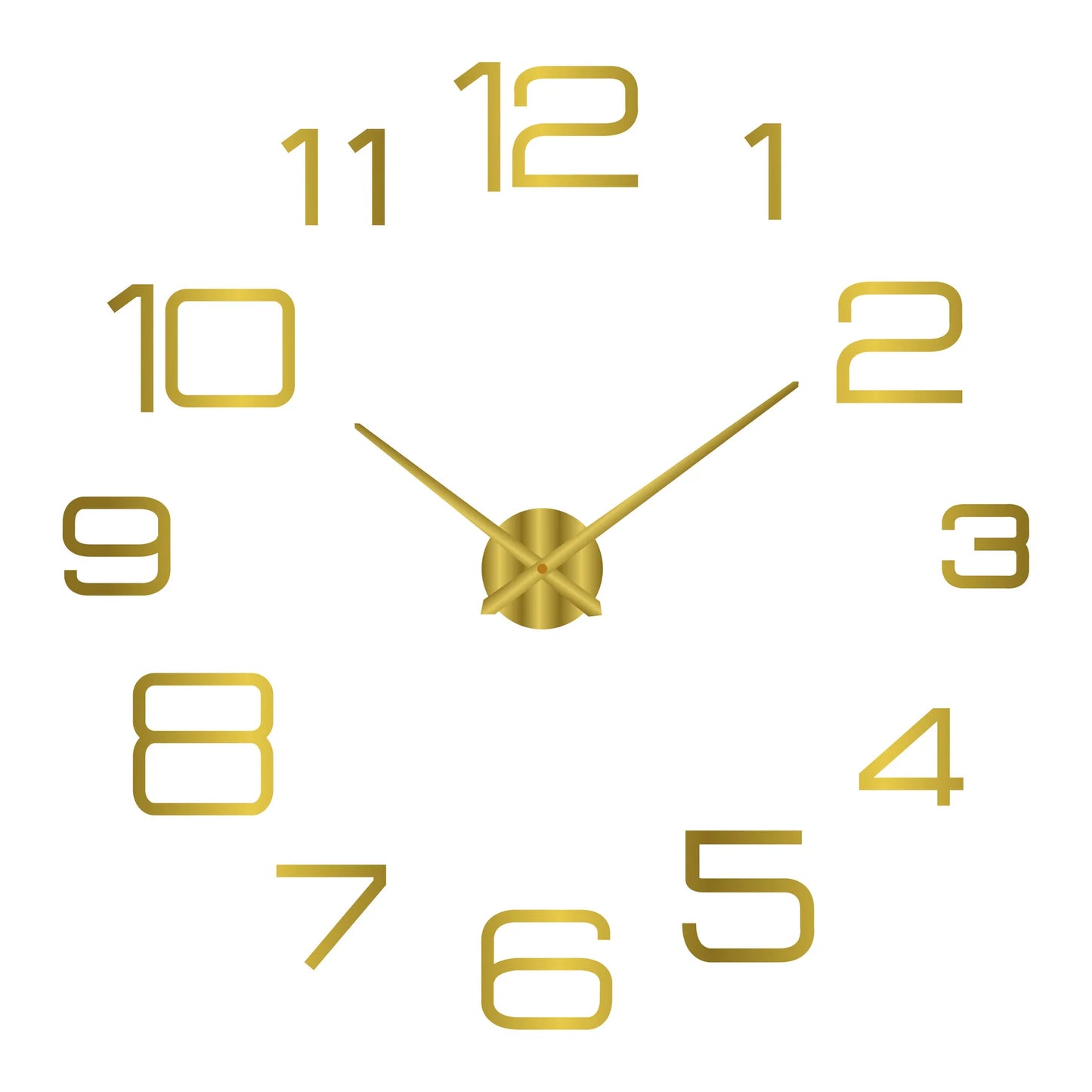 Modern Large Wall Clock - 3D DIY Quartz Acrylic Mirror Stickers - 48 Inch - Home Fads