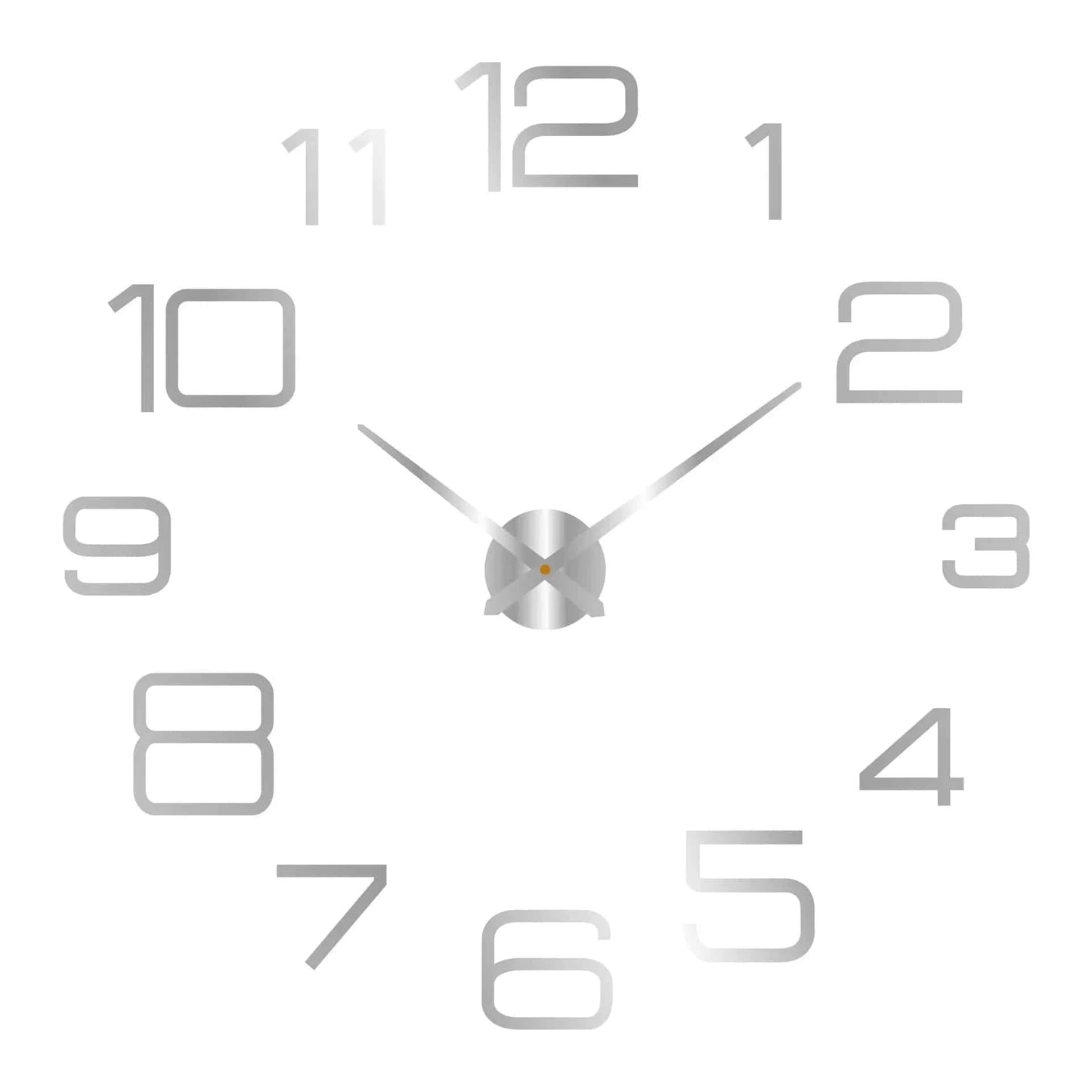 Modern Large Wall Clock - 3D DIY Quartz Acrylic Mirror Stickers - 48 Inch - Home Fads