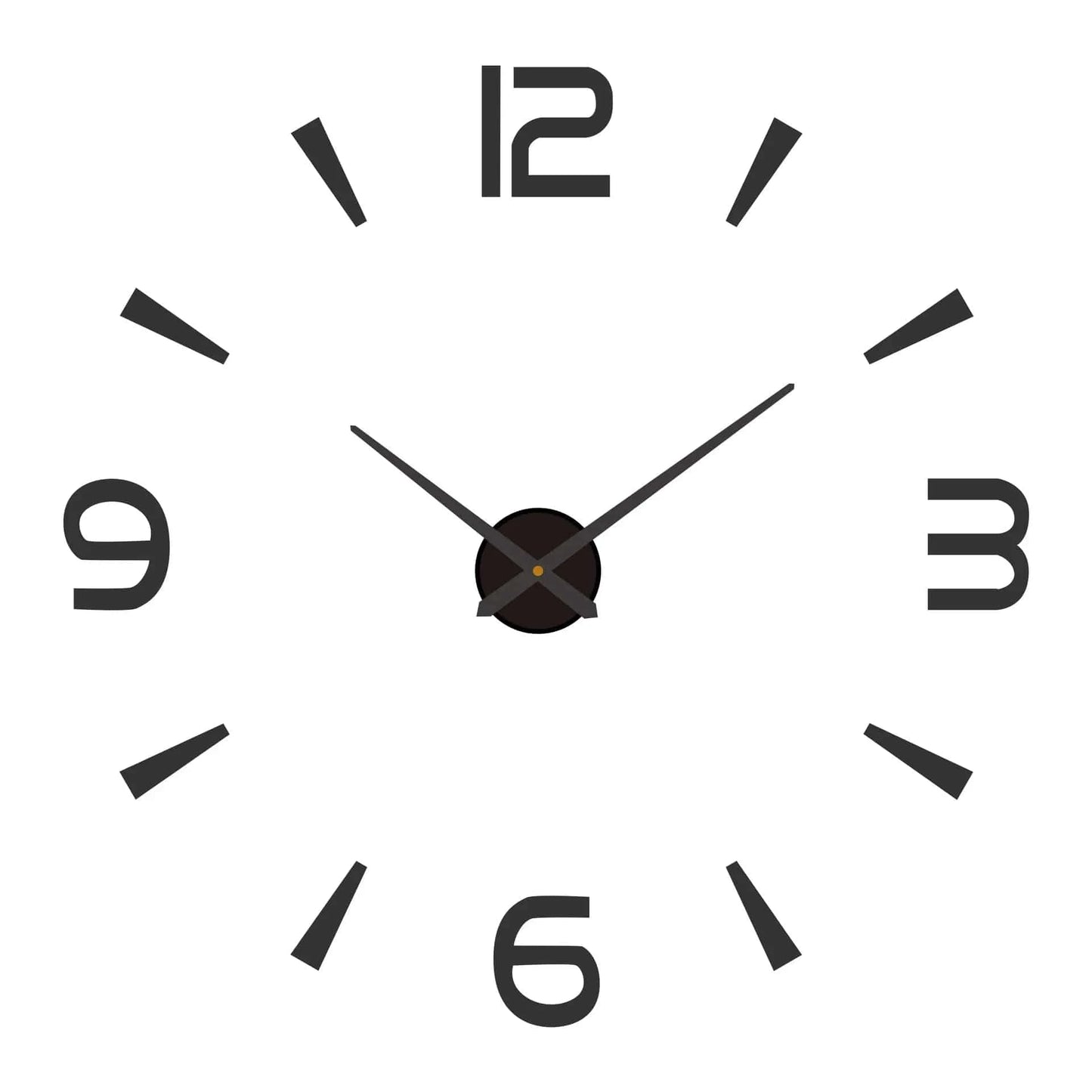 Modern Large Wall Clock - 3D DIY Quartz Acrylic Mirror Stickers - 48 Inch - Home Fads