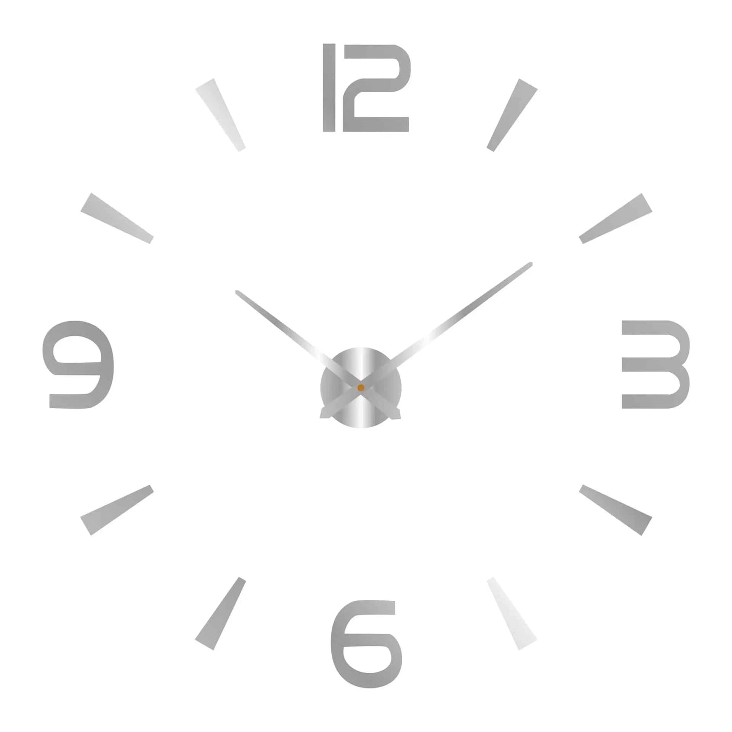Modern Large Wall Clock - 3D DIY Quartz Acrylic Mirror Stickers - 48 Inch - Home Fads