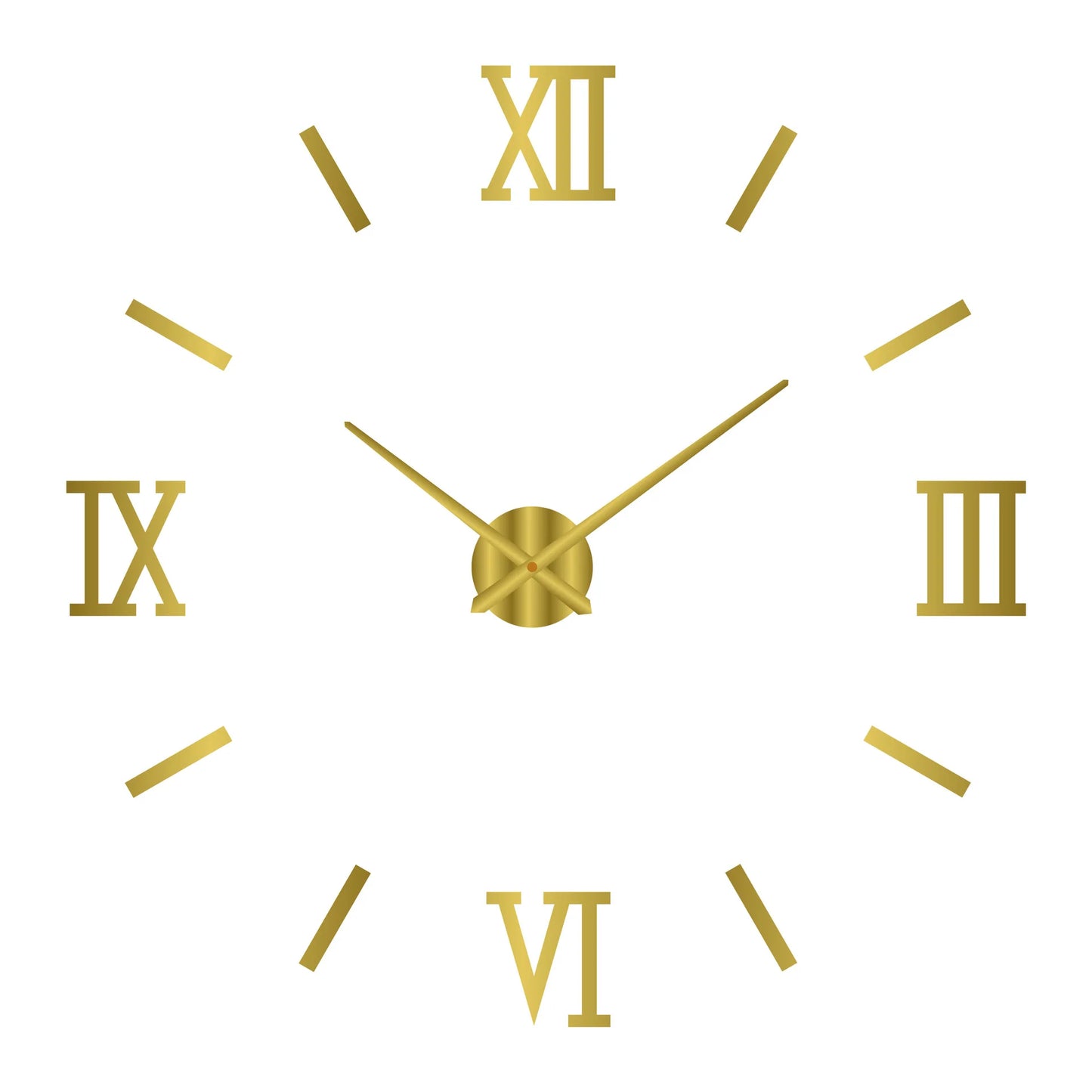 Modern Large Wall Clock - 3D DIY Quartz Acrylic Mirror Stickers - 48 Inch - Home Fads