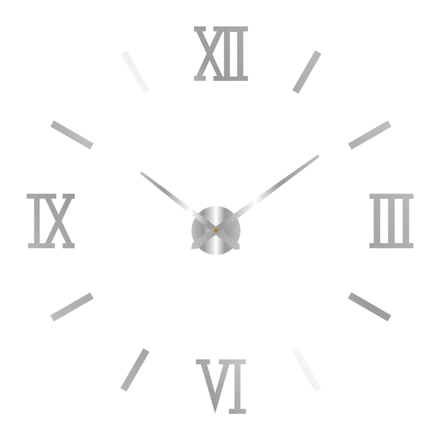 Modern Large Wall Clock - 3D DIY Quartz Acrylic Mirror Stickers - 48 Inch - Home Fads