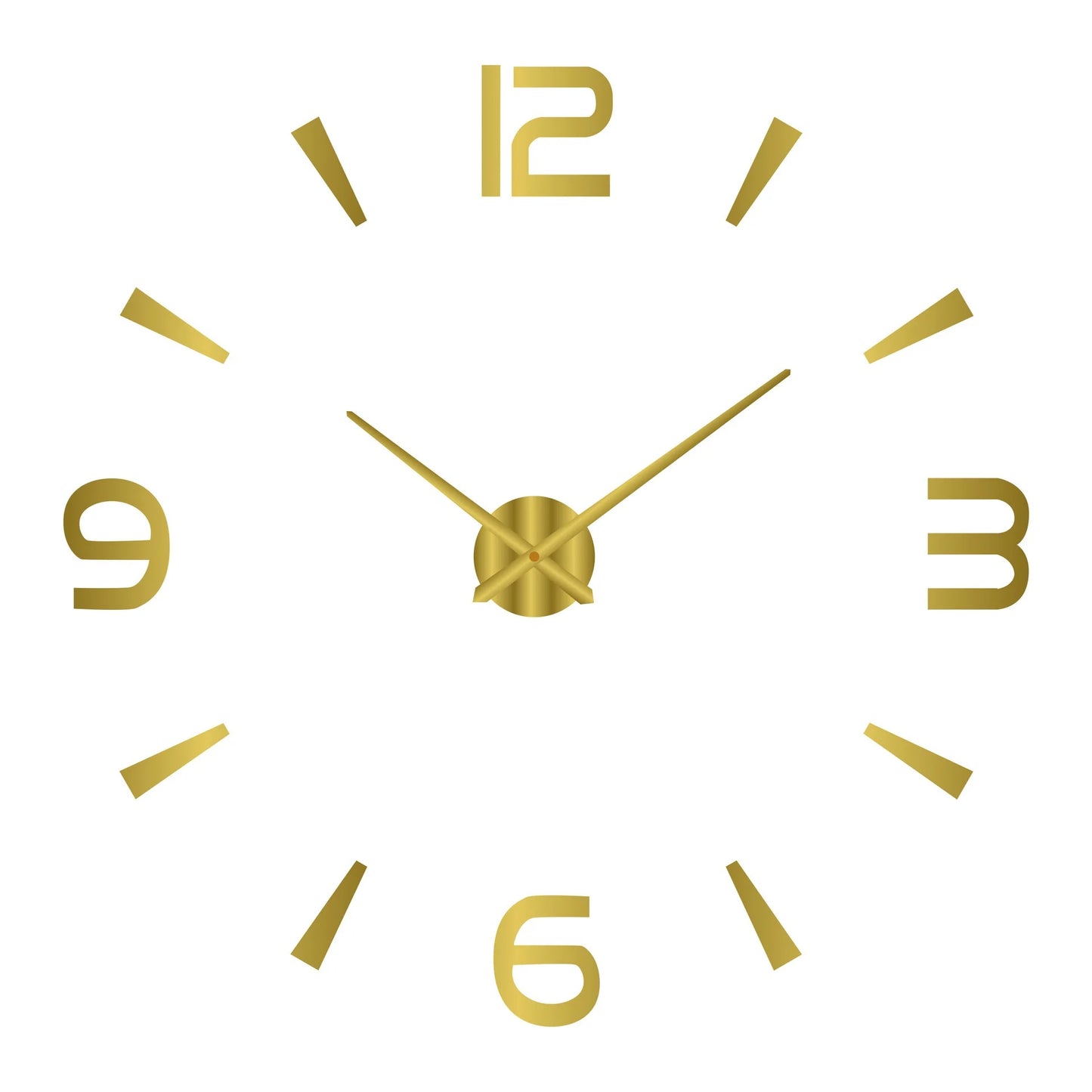 Modern Large Wall Clock - 3D DIY Quartz Acrylic Mirror Stickers - 48 Inch - Home Fads