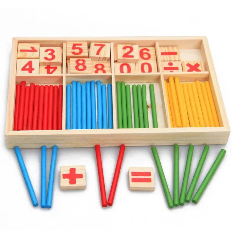 Montessori Wooden Puzzle Board | 6 Unique Designs | Counting, Shape & Color Matching, Fishing Game | Perfect Gift for Kids - Home Fads