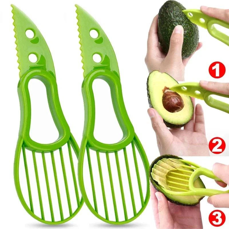 Multi-Function Avocado Cutter, Corer and Fruit Slicer - Kitchen Tool for Shea Coring, Butter Slicing, and More - Home Fads