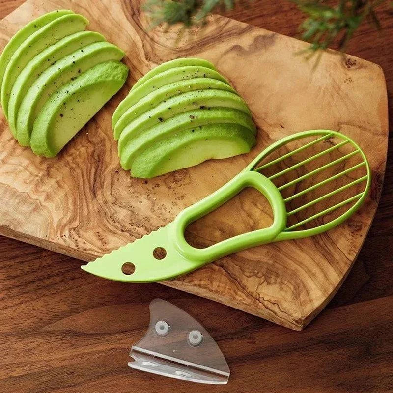 Multi-Function Avocado Cutter, Corer and Fruit Slicer - Kitchen Tool for Shea Coring, Butter Slicing, and More - Home Fads
