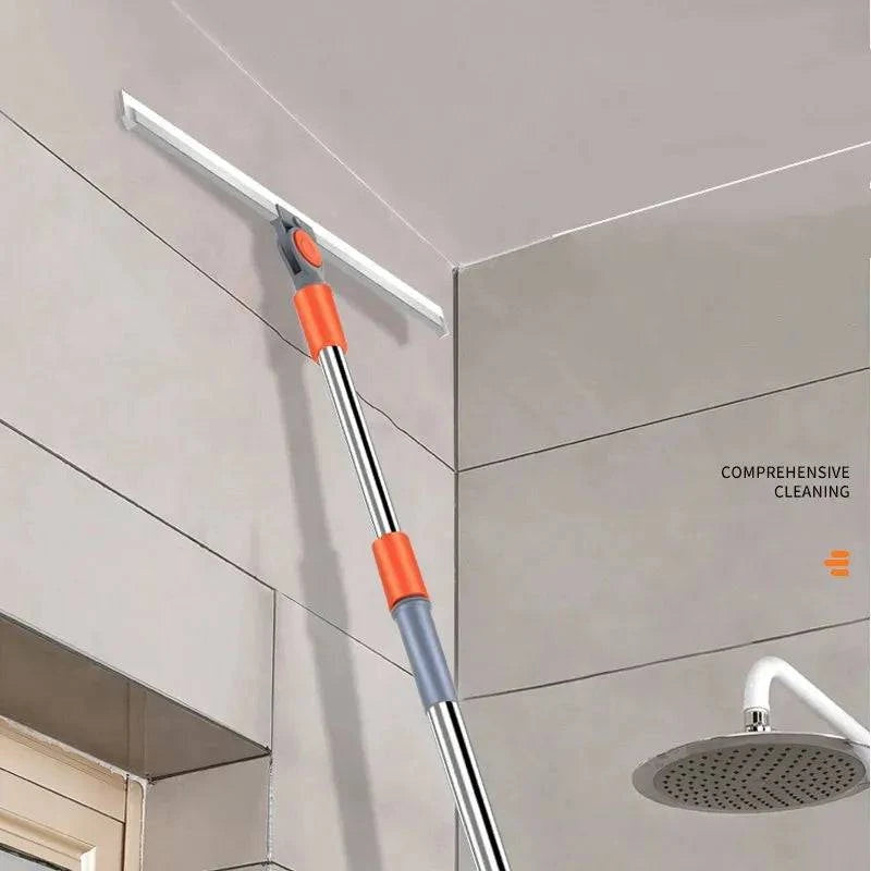 Multifunctional Long Handle Cleaning Floor Wiper with Silicone Bristles - Household Window Glass Squeegee Strip - Home Fads