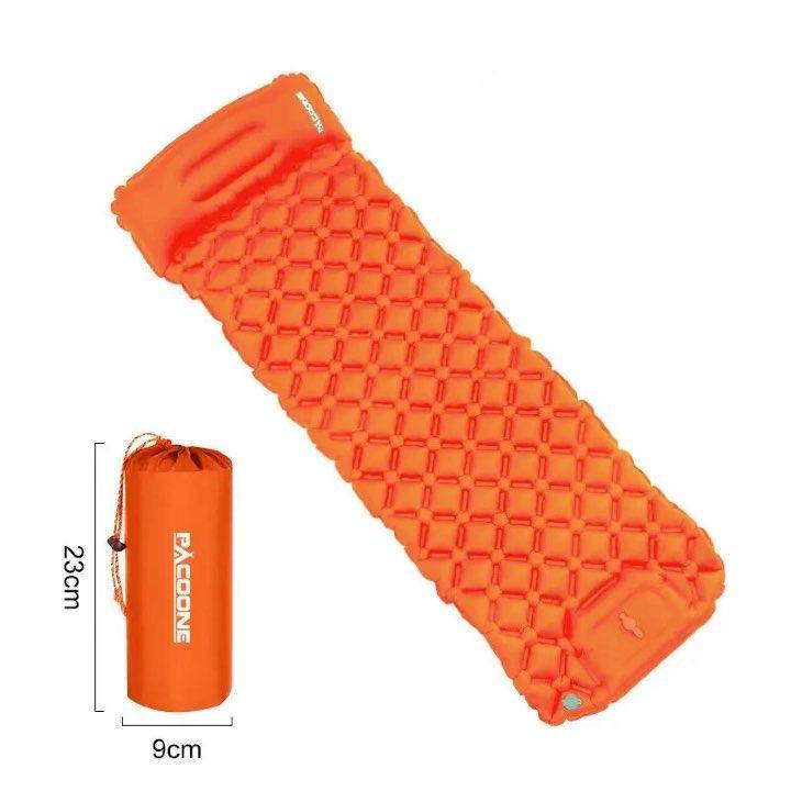Outdoor Camping Inflatable Mattress with Built-In Pump - Ultralight Air Mat with Pillows - Home Fads