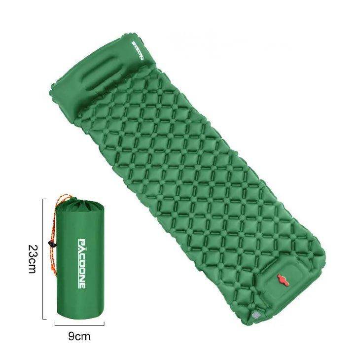 Outdoor Camping Inflatable Mattress with Built-In Pump - Ultralight Air Mat with Pillows - Home Fads