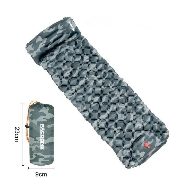 Outdoor Camping Inflatable Mattress with Built-In Pump - Ultralight Air Mat with Pillows - Home Fads