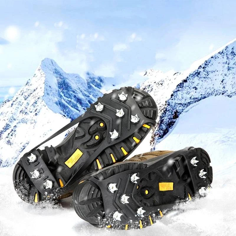 Outdoor Winter Ice Grippers with 8 Teeth - Antiskid Shoe Crampons for Snow and Ice - Home Fads