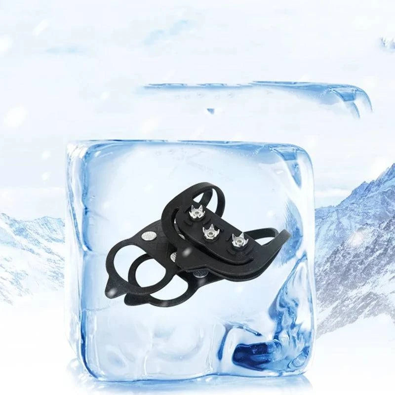 Outdoor Winter Ice Grippers with 8 Teeth - Antiskid Shoe Crampons for Snow and Ice - Home Fads