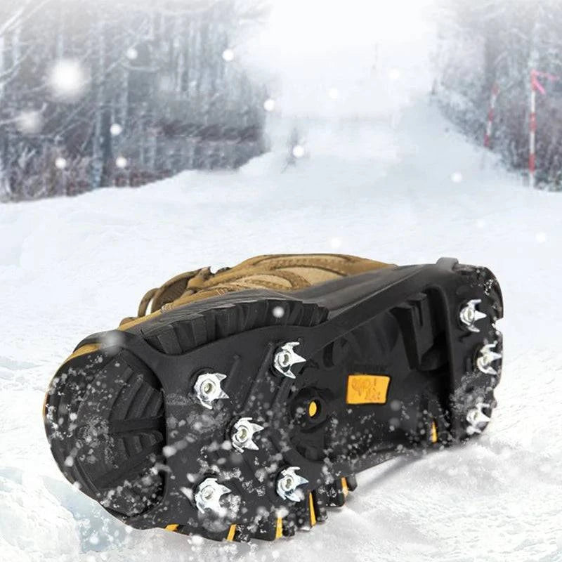 Outdoor Winter Ice Grippers with 8 Teeth - Antiskid Shoe Crampons for Snow and Ice - Home Fads
