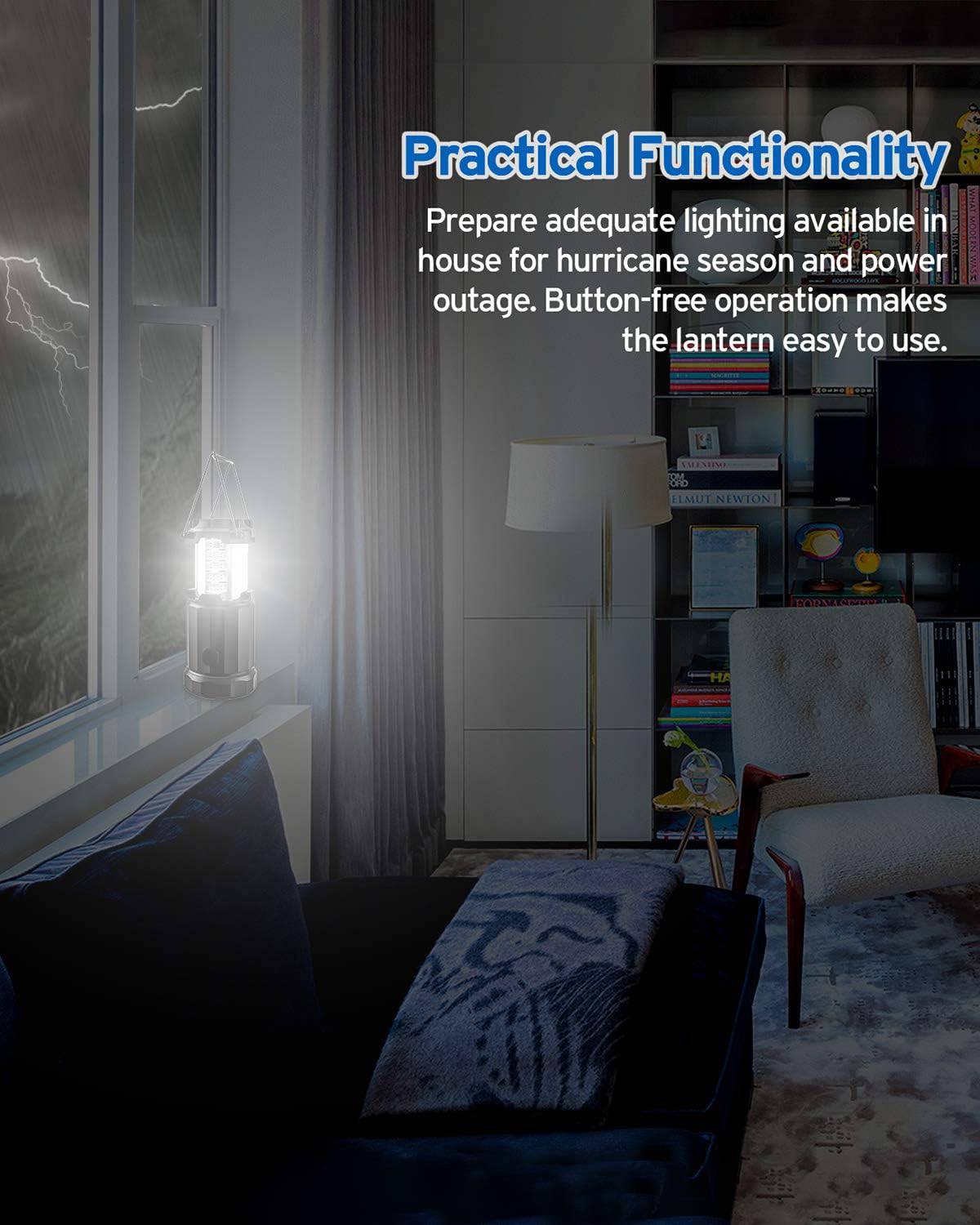 PDQ Mini 3*COB LED Portable Lantern: Ideal Working Light for Camping, Hiking, and Outdoor Activities - Home Fads