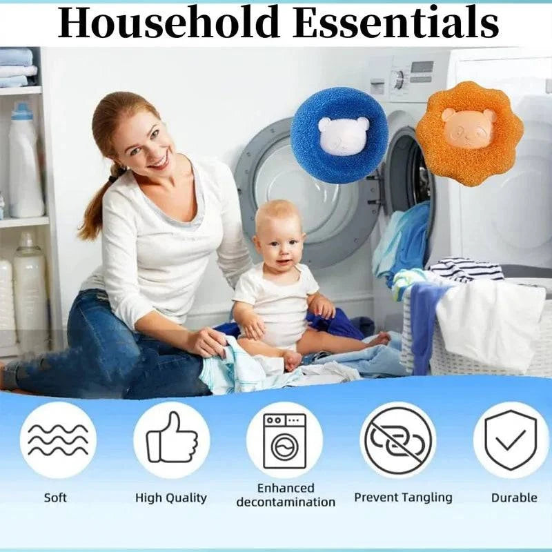 Pet Hair and Lint Remover Solution: Reusable Laundry Filter Ball for Washing Machines - Home Fads