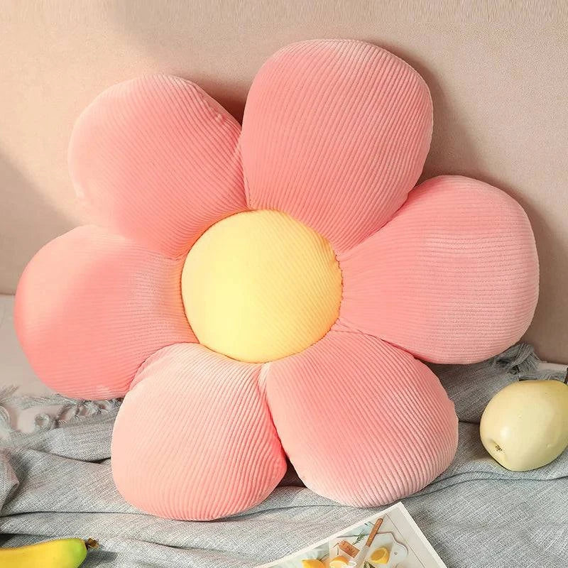 Plush Sunflower Flower Cushion - Elegant Room Decor (For Bay Windows, Bedrooms, or Cozy Corners) - Available in 6 Colors/Sizes - Home Fads