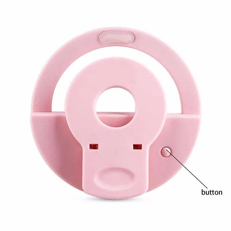 Portable LED Selfie Ring Light Clip-On Lamp - USB Rechargeable Flash Light for Smartphones - Home Fads