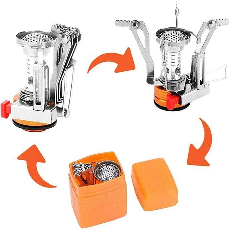 Portable Outdoor Camping Gas Cooker - Lightweight Aluminum Alloy Camp Stove for Picnic Cooking and Survival - Home Fads