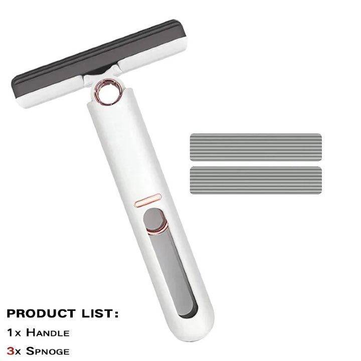 Portable Self-Squeeze Mini Mop with Powerful Absorbency - Ideal for Bathroom, Kitchen, and Car Cleaning - Home Fads