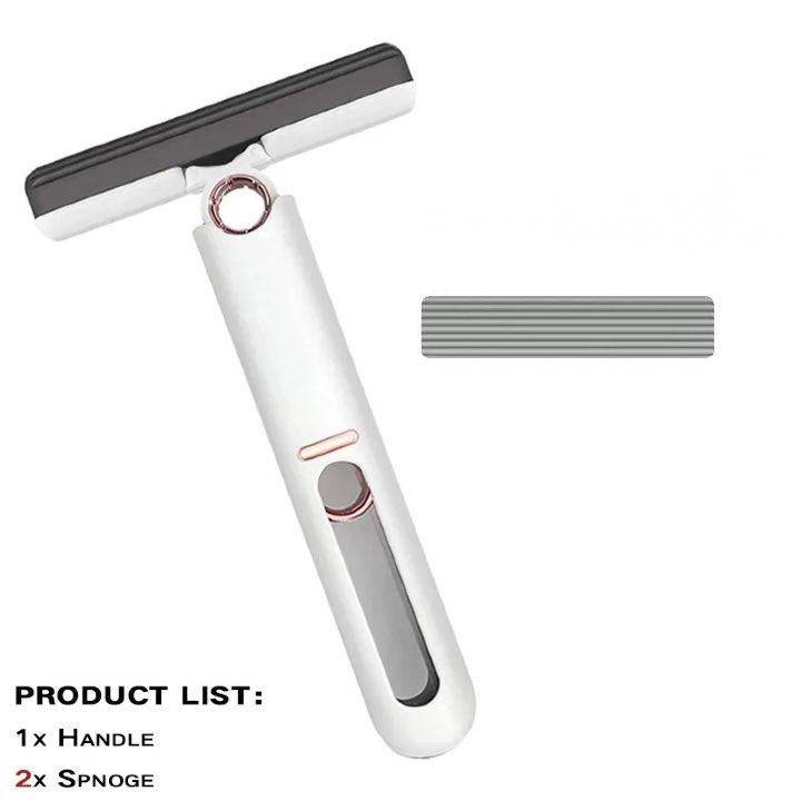 Portable Self-Squeeze Mini Mop with Powerful Absorbency - Ideal for Bathroom, Kitchen, and Car Cleaning - Home Fads