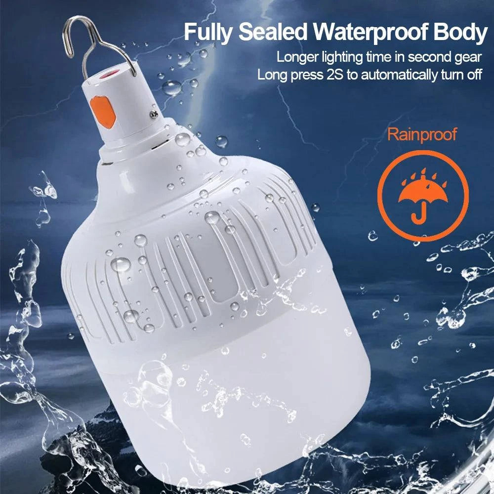 Portable Waterproof LED Camping Bulb - USB Rechargeable Emergency Light for Indoor and Outdoor Activities - Home Fads