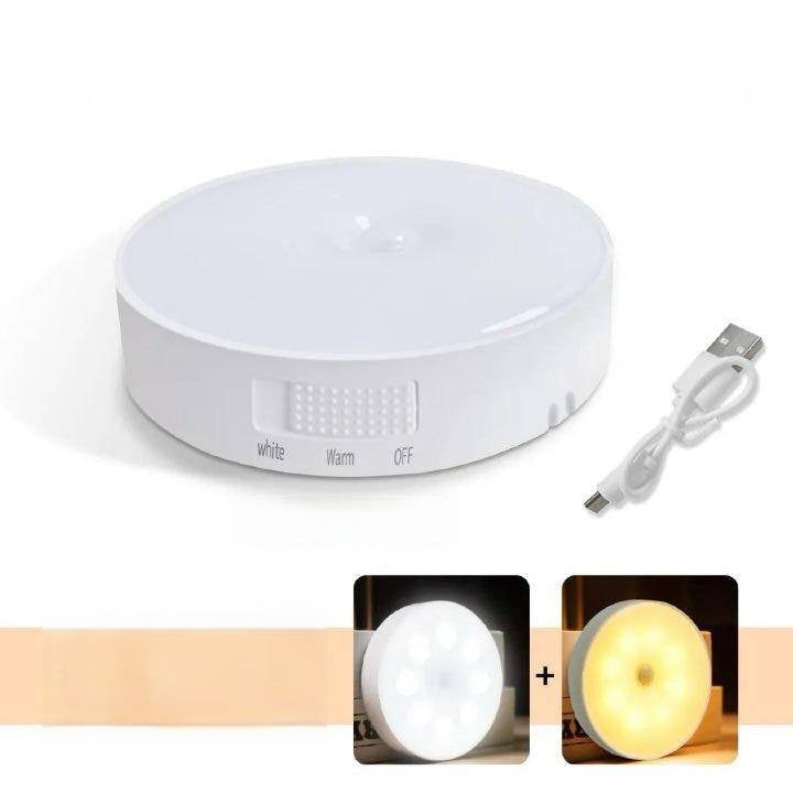 Portable Wireless Rechargeable LED Motion Sensor Night Light for Cabinets, Closets, Wardrobes, and Bedside - Home Fads