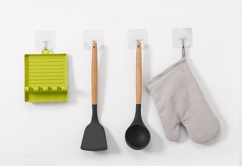 Pot Lid Holder – Non-Slip Kitchen Spoon Holder and Utensil Organizer – Plastic Rack for Spoons, Forks, Spatulas, Chopsticks, and Lids - Home Fads