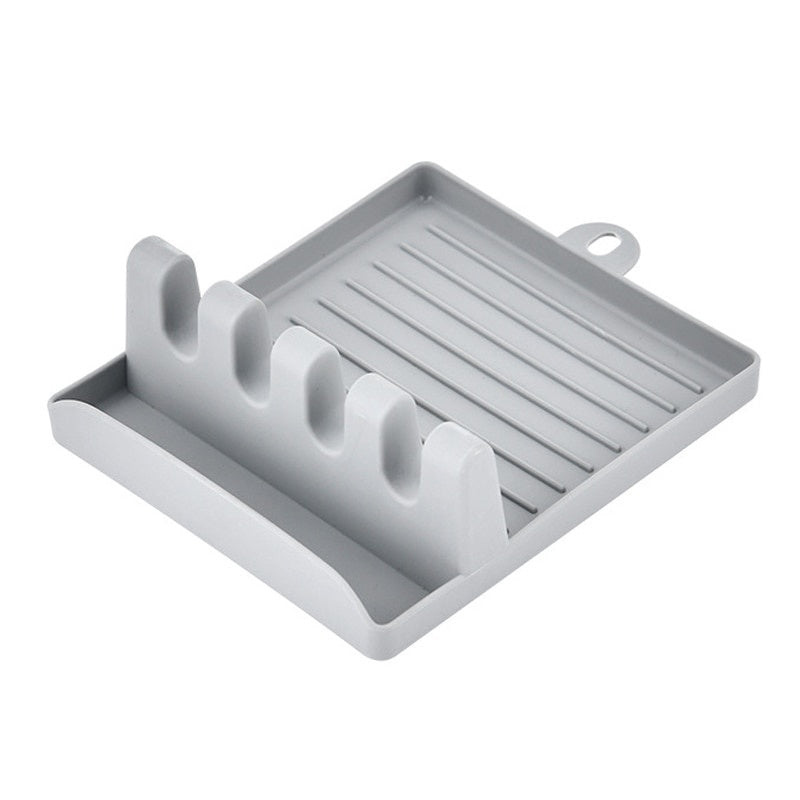Pot Lid Holder – Non-Slip Kitchen Spoon Holder and Utensil Organizer – Plastic Rack for Spoons, Forks, Spatulas, Chopsticks, and Lids - Home Fads