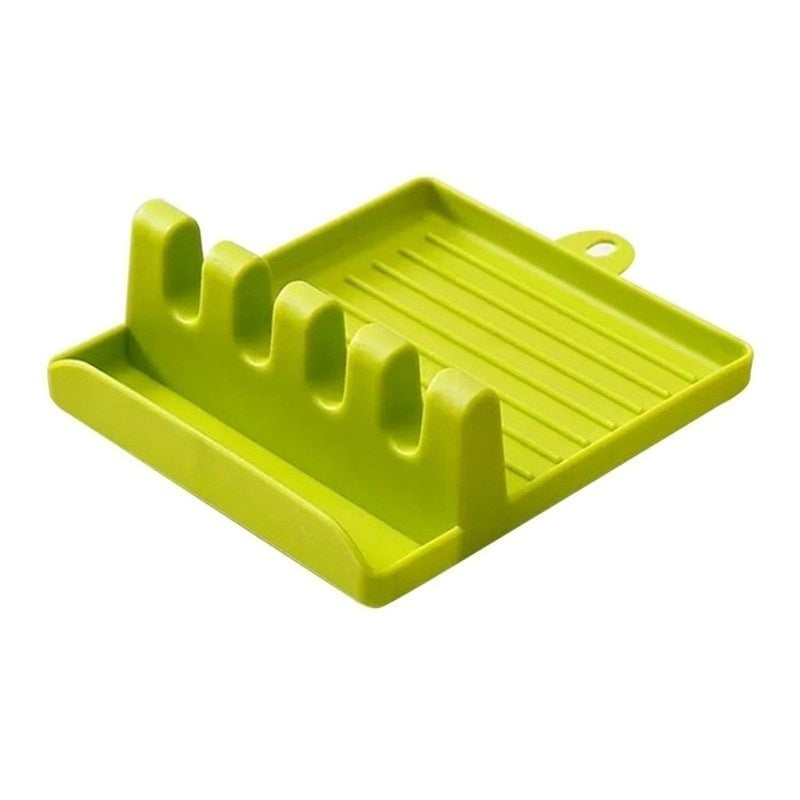 Pot Lid Holder – Non-Slip Kitchen Spoon Holder and Utensil Organizer – Plastic Rack for Spoons, Forks, Spatulas, Chopsticks, and Lids - Home Fads