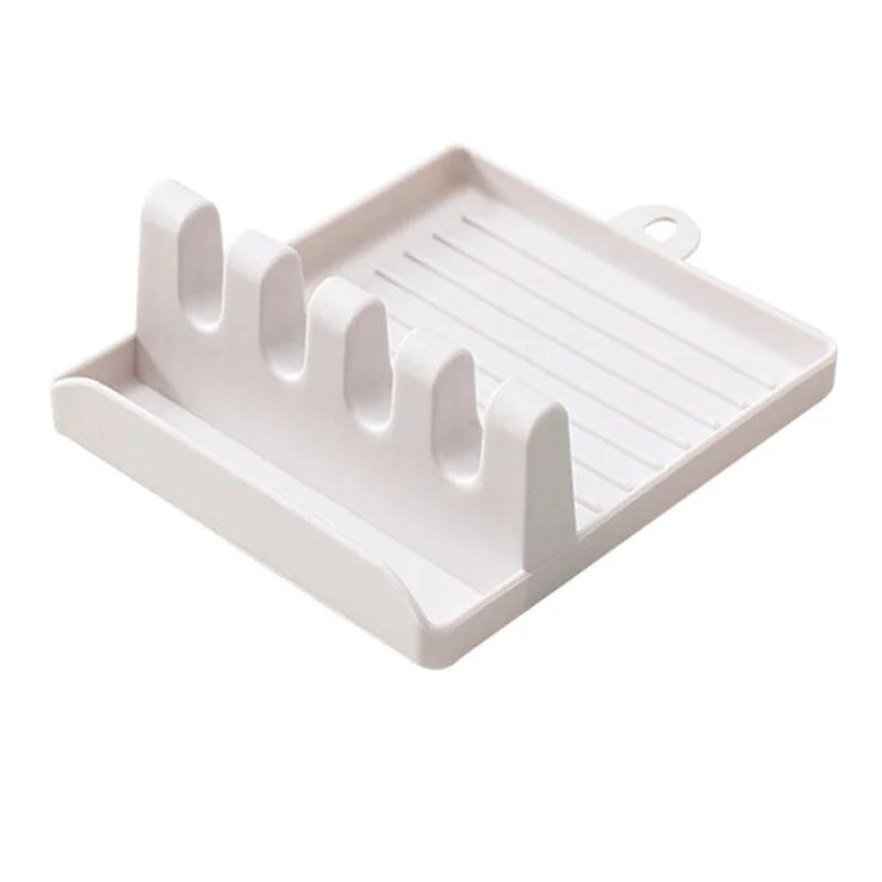 Pot Lid Holder – Non-Slip Kitchen Spoon Holder and Utensil Organizer – Plastic Rack for Spoons, Forks, Spatulas, Chopsticks, and Lids - Home Fads