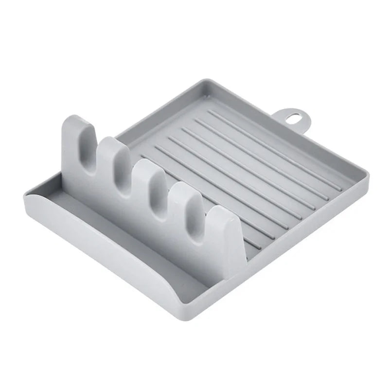 Pot Lid Holder – Non-Slip Kitchen Spoon Holder and Utensil Organizer – Plastic Rack for Spoons, Forks, Spatulas, Chopsticks, and Lids - Home Fads