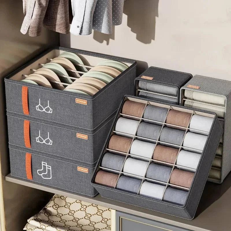 Premium Cloth Drawer Organizer for Wardrobe - Underwear, Socks, and Clothing Storage Box - Home Fads