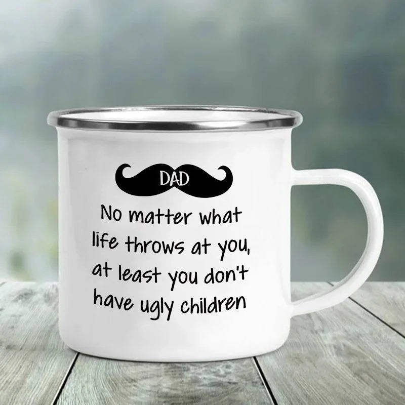 Premium Enamel Coffee Mug with Humorous Design - Perfect Gift Choice for Father's Day - Home Fads