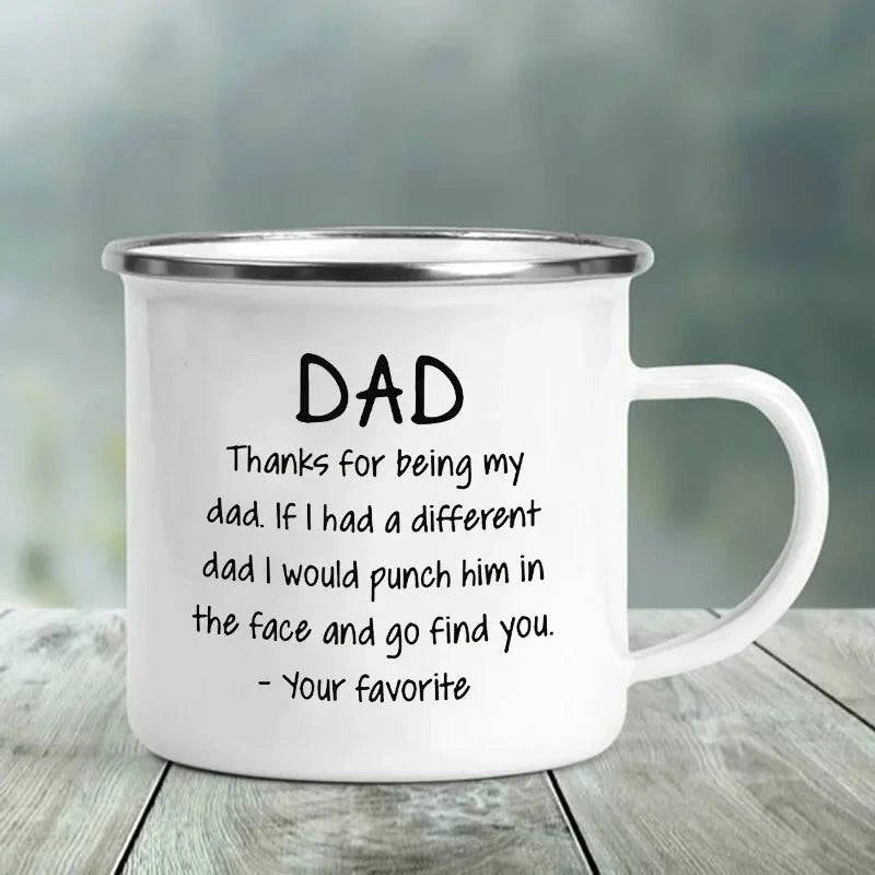Premium Enamel Coffee Mug with Humorous Design - Perfect Gift Choice for Father's Day - Home Fads