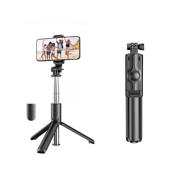 Premium Foldable Bluetooth Selfie Stick Tripod with Optional LED Fill Light, Remote Shutter Control for Android and iPhone Devices - Home Fads