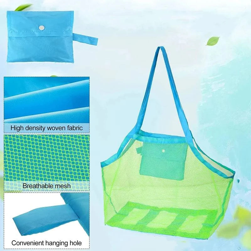 Premium Mesh Beach Tote Bag - Spacious Storage Solution for Children's Beach Essentials - Home Fads