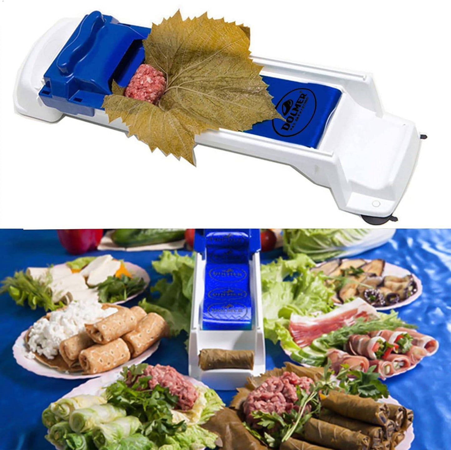 Premium Rolling Machine for Stuffed Grape Leaves and Cabbage Leaf Rolls - Versatile Kitchen Tool - Home Fads