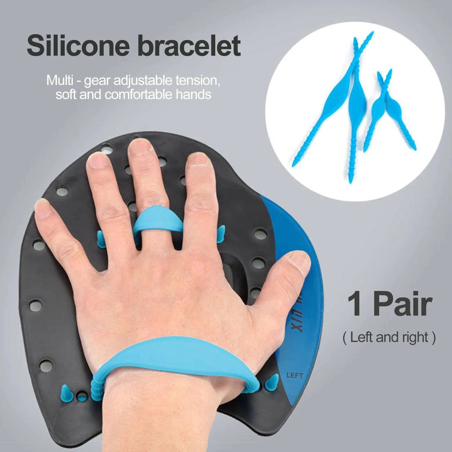 Premium Silicone Swim Training Hand Paddles for Enhanced Swimming Performance - Three Sizes for Kids and Adults - Home Fads