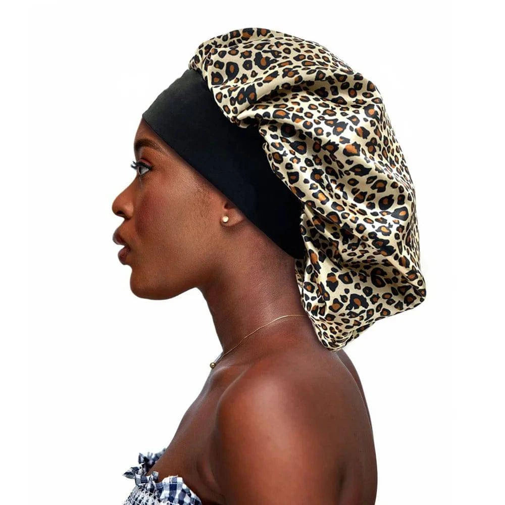 Premium Silk Sleep Bonnet for Women - Large Satin Hair Wrap Cap with Soft Elastic Band - Home Fads