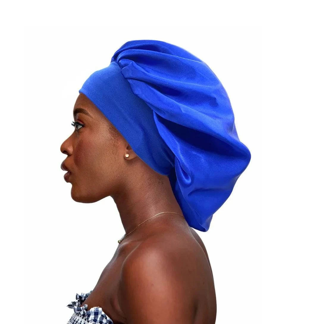 Premium Silk Sleep Bonnet for Women - Large Satin Hair Wrap Cap with Soft Elastic Band - Home Fads