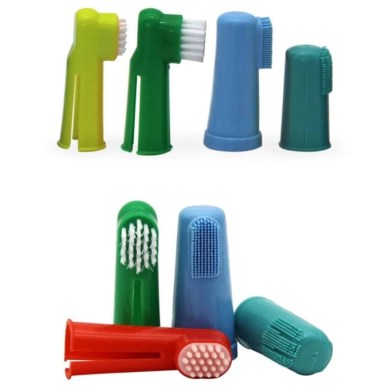 Premium Soft Pet Finger Toothbrush for Dogs and Cats - Gentle Dental Care Tool for Bad Breath, Tartar, and Teeth Cleaning - 1/3 Pieces - Home Fads