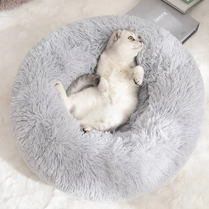 Premium Washable Plush Round Pet Bed for Dogs and Cats - Home Fads