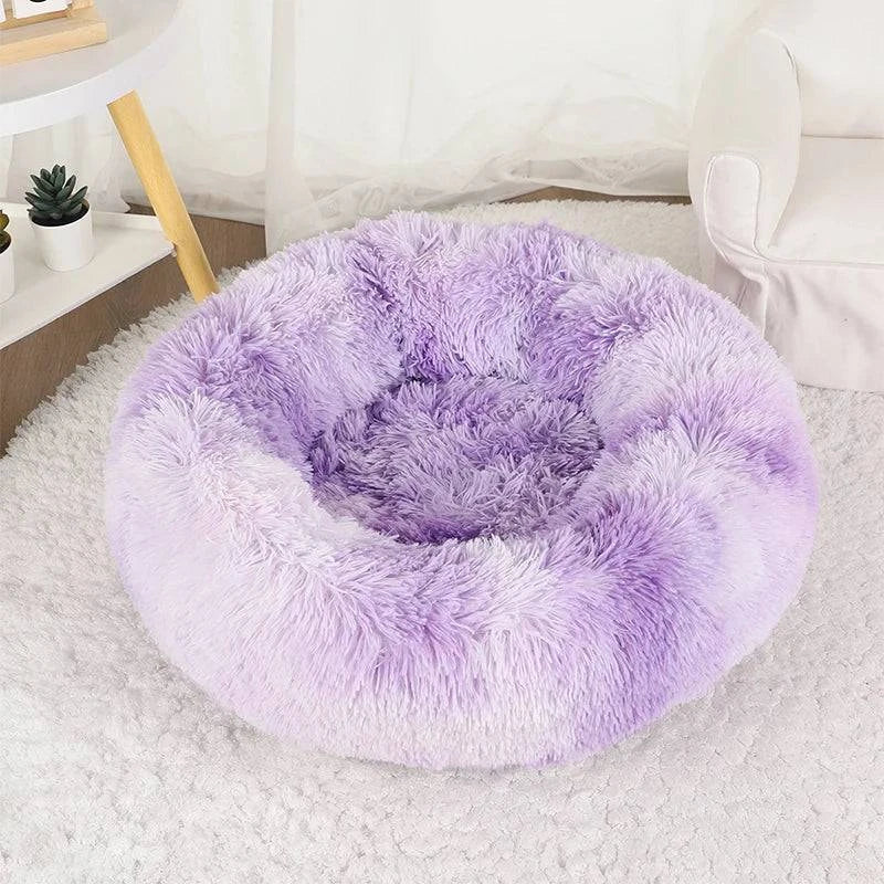 Premium Washable Plush Round Pet Bed for Dogs and Cats - Home Fads