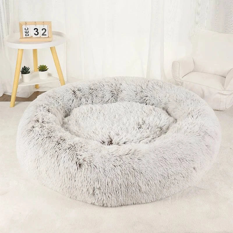 Premium Washable Plush Round Pet Bed for Dogs and Cats - Home Fads