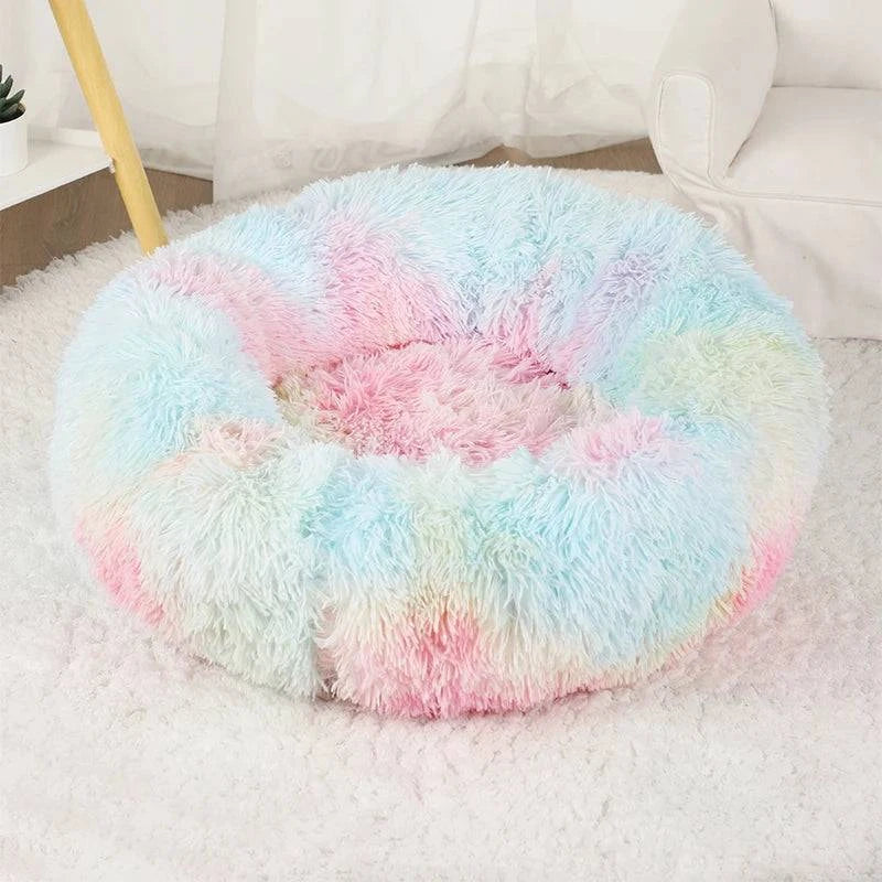 Premium Washable Plush Round Pet Bed for Dogs and Cats - Home Fads