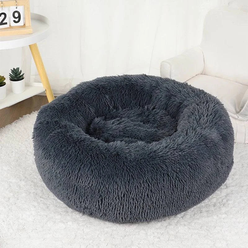 Premium Washable Plush Round Pet Bed for Dogs and Cats - Home Fads