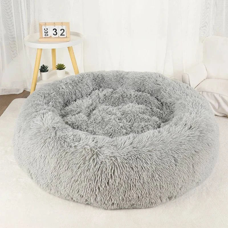 Premium Washable Plush Round Pet Bed for Dogs and Cats - Home Fads